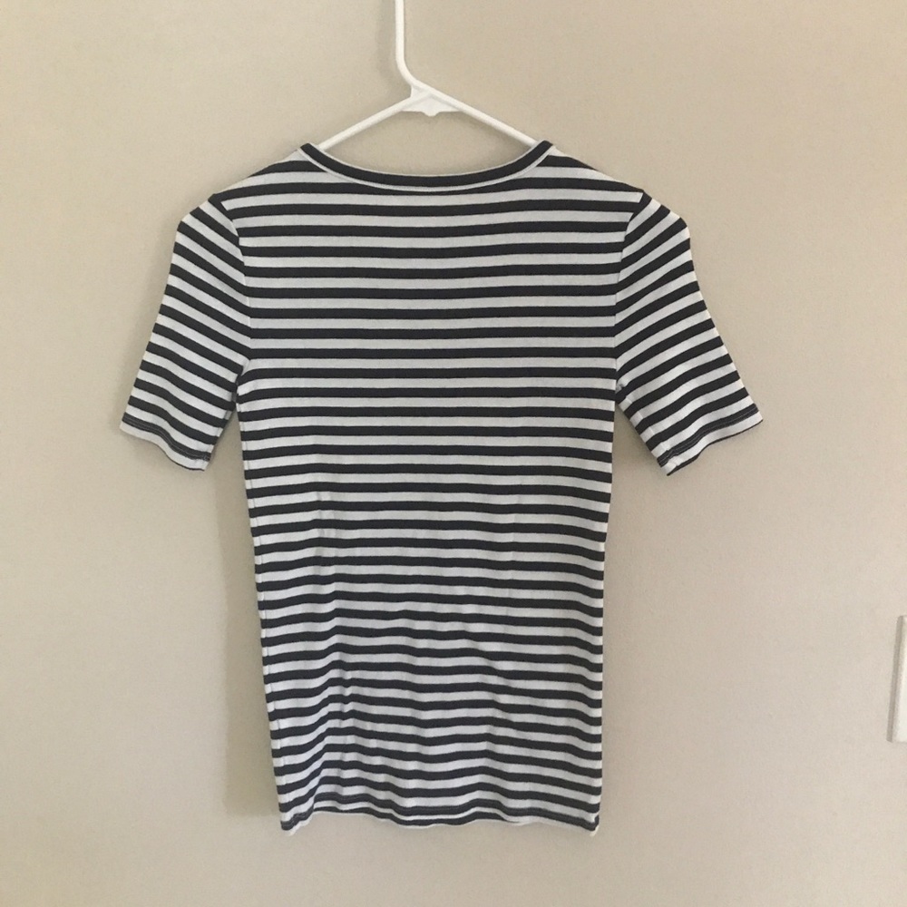 Navy & white striped j.Crew Tee